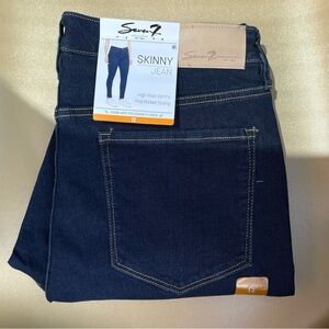 Seven7 Blue Skinny Jeans high rise size 12 NWT